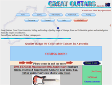 Tablet Screenshot of greatguitars.com.au